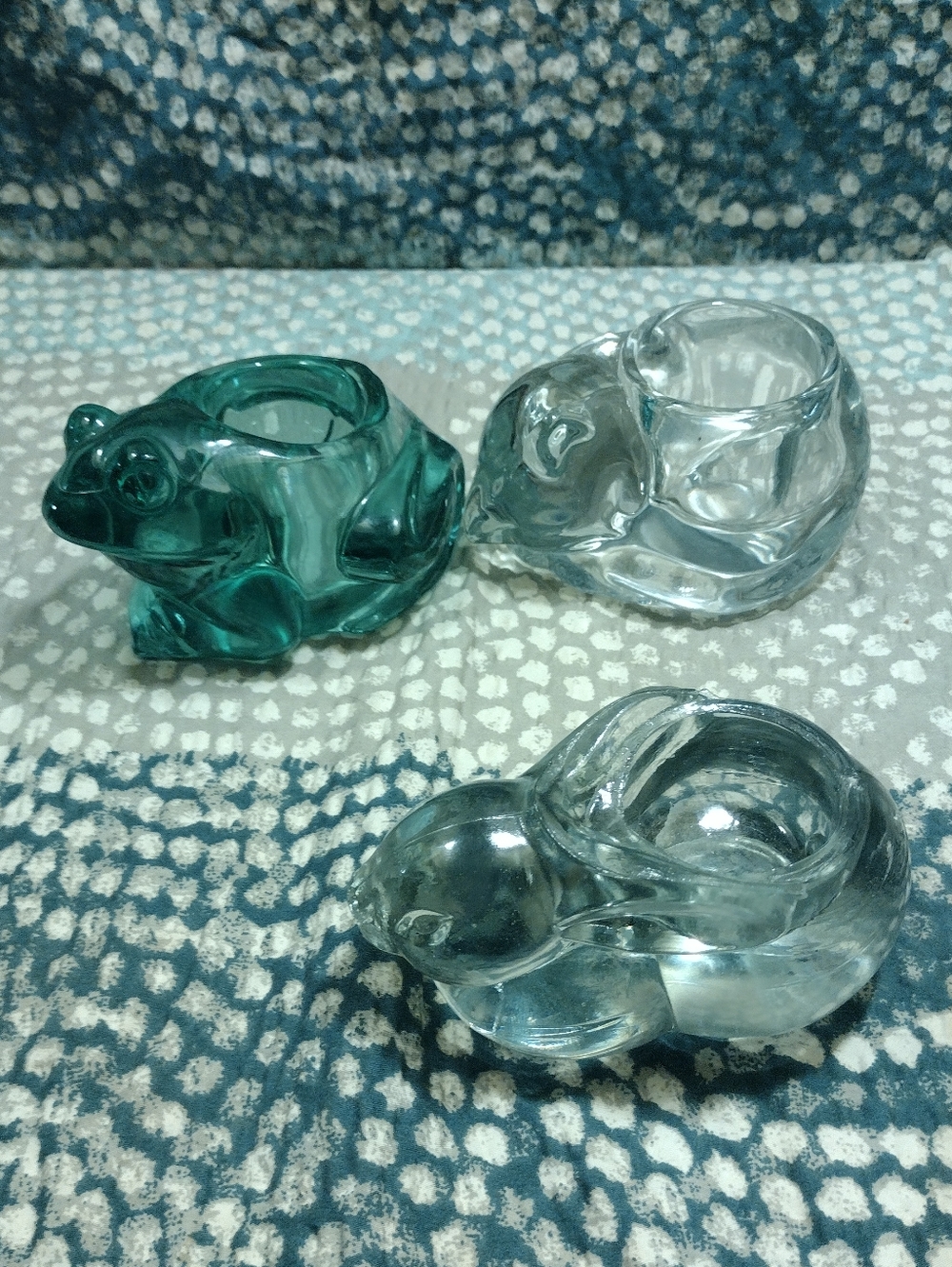 3 Vintage Animal Votive Or Tealight Holders